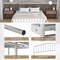 Costway Queen Size Metal Bed Frame Steel Slat Platform Headboard Footboard Bedroom Sliver